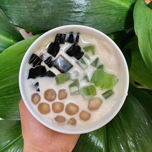 Poudre de gelée de plantes noires instantanée au parfum naturel d'herbes pour la préparation de desserts froids rafraîchissants de style asiatique - Product Image 5