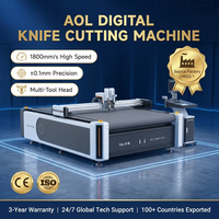 Machine de découpe CNC à double tête d'outil AOYOO pour carton ondulé, panneaux alvéolés et présentoirs