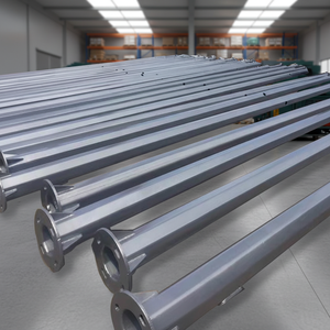 Poteau d'éclairage solaire conique de 10 m avec acier galvanisé à chaud et support à bras unique, résistant au vent jusqu'à 160 km/h, garantie 10 ans - Product Image 2