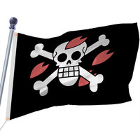 Drapeaux personnalisés en polyester Bx5ft Cross Sabres Swords Jolly Roger Pirate Dead Man's Chest pour l'automobile et les assurances