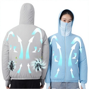 Men's & Women's ODM Sun Protection Cooling <b>Quilted</b> <b>Jacket</b> with Canvas Zipper Closure Dot <b>Pattern</b> for Summer Outdoor Labor - Product Image 2