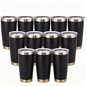 Gobelet isotherme en acier inoxydable de 20 oz, plaqué or cuivre, gravure laser, finition thermolaquée - Retour à l'école, maintien thermique 12-24h - Product Image 1