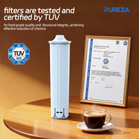 Filtros de Repuesto PUREZA Blue Water Compatibles con la Cafetera Claris Smart ENA8 WE6 WE8, Paquete de 4 Cartuchos con Certificación TUV