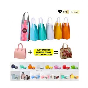 Eco <b>Disposable</b> Non Woven Thermal <b>Aluminum</b> <b>Foil</b> Cooler Take Away Food Delivery Packaging Tote Lunch Insulated Bag - Product Image 2