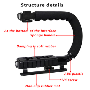 DV手机用U形手持摄影摄像机支架视频支架<span class=keywords><strong>C</strong></span>形稳定器 - Product Image 4