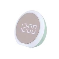 Horloge de table de bureau durable pour chambre à coucher, bureau, décoration de la maison, miroir LED électronique, réveil numérique