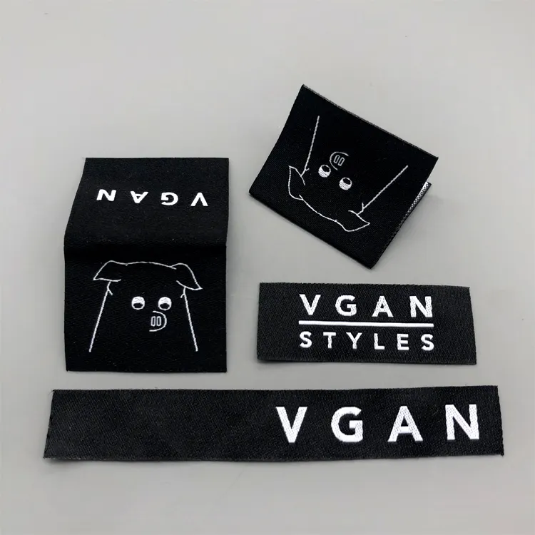 Customized Brand Cartoon Series Woven Labels For Kids Clothing