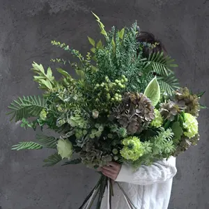 KEWEI 752 grosir bunga pernikahan buatan tanaman hijau 31 jenis penjualan campuran lainnya bunga dekorasi pernikahan