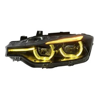 Faros Delanteros HETOP F30 2013-2019, Actualización de Doble Color, Versión de Fondo Negro, Amarillo Blanco, Serie 3, Plug and Play, LED DRL para BMW