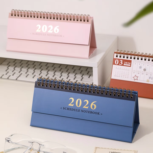 Calendario de escritorio personalizado de papel Horizontal rectangular 2026, reloj autodisciplina, Nota de registro, mesa de Color personalizada de diseño Simple fresco - Product Image 3