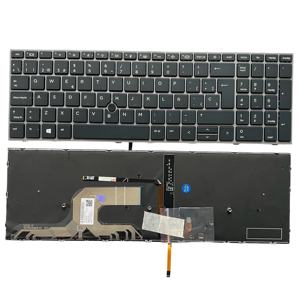 Teclado para <span class=keywords><strong>HP</strong></span> <span class=keywords><strong>ZBOOK</strong></span> Fury <span class=keywords><strong>15</strong></span> <span class=keywords><strong>G7</strong></span> con puntero retroiluminado LED y Marco SP diseño español nuevo Teclado para portátil - Product Image 2