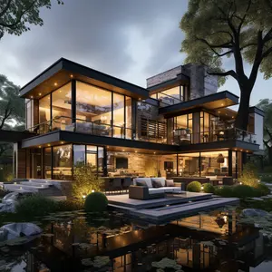 Yinong China Construct Dream Home Hohe Vielseitigkeit und Schönheit Wohn Stahl villa Bau