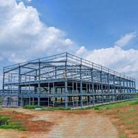 Atelier préfabriqué moderne à structure métallique, kit de hangar préfabriqué durable à ossature métallique, vente chaude