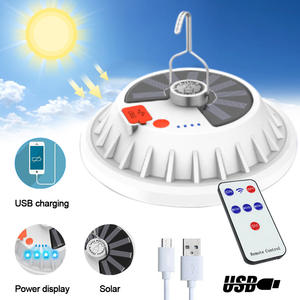 Lampe UFO solaire 3,7 V avec batterie intégrée, éclairage mobile pour marché nocturne, éclairage d'urgence en cas de panne de courant - Product Image 3