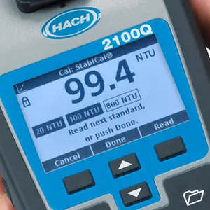 HACH 2100Q IS Portable Turbidimeter LED 0-1000 FNU <b>Range</b> IP67 Graphic LCD Display 4xAA Battery Analysis Instrument - Product Image 2