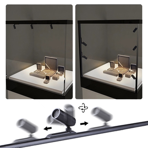 Mini 1-3W 24V <span class=keywords><strong>LED</strong></span> Glas vitrine für Schmuck Fern gesteuertes magnetisches Schienen licht 3000K Farbe für Kitchen Home Hotel - Product Image 2