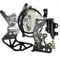 Großhandel Surron Light Bee X Segway X260 LBX Doppel-Bremssattel Hinterer Fußhalterungssatz CNC Verstärktes Aluminium Stunt Schneller Versand