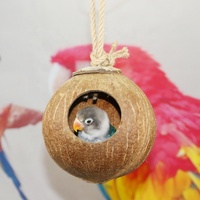 Bricolage nid d'oiseau Cage Habitat accessoires approvisionnement volière produits en coquille de noix de coco naturelle maison d'oiseau en plein air