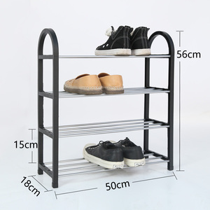 Living Room Furniture Metal Rack Shoes Organizer Storage Shoes Rack 4 Layers