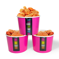 Cajas de Embalaje Biodegradables Desechables de Papel para Palomitas y Papas Fritas, para Pollo Frito KFC, con Logotipo Personalizado, Venta al Por Mayor
