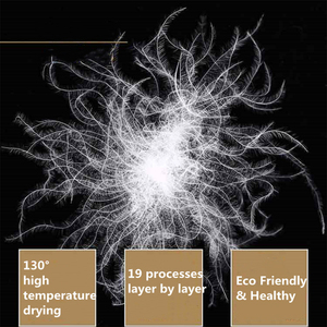 90％グースダウン充填、天然ホワイトダウンと羽毛充填、掛け布団、枕、ジャケットなどに最適、超ふわふわの柔らかさ - Product Image 4