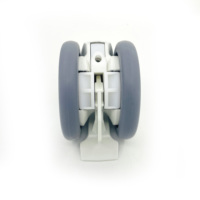 Roues de chariot d'hôpital série B de 3 pouces en nylon et TPR avec roulements de qualité médicale et capacité de charge élevée pour usage médical