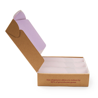 Serrure d'oreille imprimée avec logo personnalisé Emballage en papier kraft en carton ondulé Boîte postale d'expédition avec insert