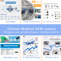 Módulo de Cámara Endoscópica Médica OCHTA10 con Lente de 1.05mm, 4MP, 30 FPS, 120 FOV, CMOS, 4G y Mini USB