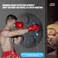 Cible de boxe électronique d'entraînement compatible Bluetooth avec lumière LED, machine d'entraînement de boxe intelligente avec musique