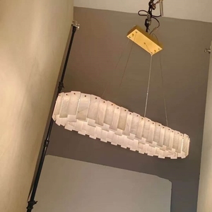<span class=keywords><strong>VEKO</strong></span> Esszimmer-Kronleuchter Alabaster-Kronleuchter Pendelleuchten Marmor-Steinpendelleuchte für Esszimmer - Product Image 2
