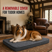 Matelas orthopédique pour chien avec dessus matelassé et housse ajustée imperméable pour commandes personnalisées