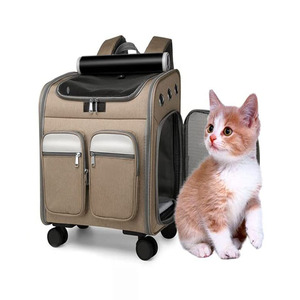 Mochila Transportadora De Mascotas Pet Carrier Sac à dos Chien Chat Travel Carrier Pull Rod Case Pet Trolley Bag Carrier Backpack - Product Image 1