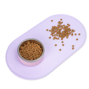 Alfombrilla portátil moderna para mascotas, impermeable, de silicona, antidesbordamiento, almohadillas antideslizantes para alimentación de perros y gatos, cama de seda de estilo sólido para mascotas - Product Image 3
