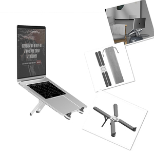 Verstelbare Hoogte Aluminium Laptop Standaard Mechanische Stijl Opvouwbaar Voor Tablets En Smartphones-Voor Thuis Of Op School Computerbureaus - Product Image 1