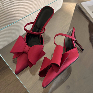 2025 Summer New European American Women's High Quality Stiletto Heel <b>Bridal</b> Party Sandals Flat Upper <b>Box</b> Packed - Product Image 3