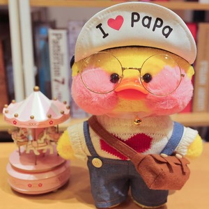 Peluche de Pato Lalafanfan <span class=keywords><strong>Cafe</strong></span> <span class=keywords><strong>Mimi</strong></span>, Juguete de Peluche Suave y Adorable con Gorro Desmontable, Lavable, Alivia el Estrés, Regalo para Niños, Cumpleaños - Product Image 5