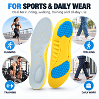 Semelles orthopédiques professionnelles pour le sport, absorption des chocs, soulagement de la fasciite plantaire et de la douleur au talon, inserts en mousse à mémoire de forme