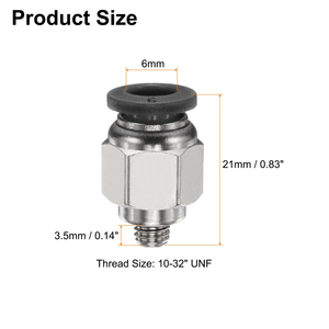 Raccord pneumatique industriel en métal pour tuyau de 8 mm, connecteur à enfoncer, coupleur fileté pour assemblage de conduite d'air - Product Image 2