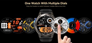 DM56 2024 <span class=keywords><strong>Smartwatch</strong></span> Sportivo GPS per Uomo con Schermo <span class=keywords><strong>AMOLED</strong></span> da 1,43 Pollici e Impermeabilità 5ATM, con Altimetro e Bussola - Product Image 6