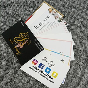 Biglietti <span class=keywords><strong>di</strong></span> ringraziamento 4x6 pollici 300gsm/400gsm, biglietti regalo promozionali per piccole imprese - Product Image 6