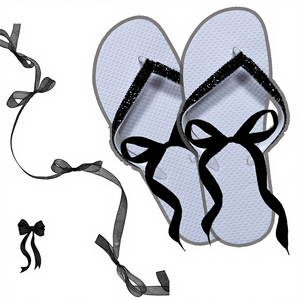 <span class=keywords><strong>Tongs</strong></span> légères personnalisées blanches pour invités de mariage d'été - Cadeaux de fête pour les pieds dansantes - Product Image 4