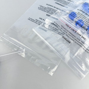 Customized Transparent PE Self Adhesive Bags With Printed Warning Messages Resealable For Clothing And Shoes Packaging - Product Image 3