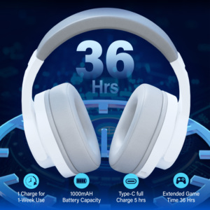 <span class=keywords><strong>Casque</strong></span> de jeu <span class=keywords><strong>sans</strong></span> <span class=keywords><strong>fil</strong></span> ESON OEM 2.4G RGB avec microphone pour PC, NS et PS5 <span class=keywords><strong>PlayStation</strong></span> - Product Image 5