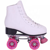 Chaussures de patins à roulettes pour camion à quatre roues en alliage d'aluminium, Logo personnalisé, couleur blanche
