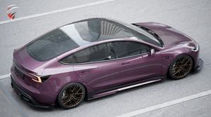 Kit aérodynamique pour voiture Accessoires de carrosserie Lèvre avant Diffuseur arrière Jupes latérales pour <span class=keywords><strong>Tesla</strong></span> New Mode 3 Highland Bodykit Carbon Fiber Accessory - Product Image 4