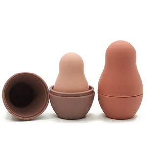 100% grado alimenticio Matryoshka anidamiento apilamiento muñeca rusa de silicona juguete ruso estilo lindo - Product Image 2