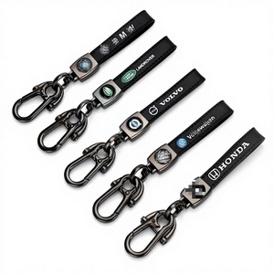 <span class=keywords><strong>Porte</strong></span>-clés de voiture, best-seller d'Amazon, pendentif en métal et cuir avec logo de voiture, ajustement standard, cadeau, vente en gros - Product Image 1