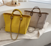 Sac fourre-tout vintage élégant pour femme, sac à bandoulière décontracté imperméable pour femme, sac de shopping en toile grande capacité