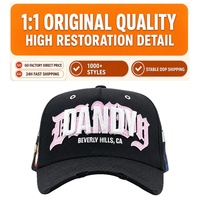 Fabricante de Gorras, Gorras Chucky Personalizadas de 5 Paneles con Visera Curva Rosa, Logotipo Bordado, Gorras Chucky Originales G5