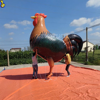 Ballon gonflable géant en forme de coq, impression intégrale, ballon gonflable en hélium, poulet volant